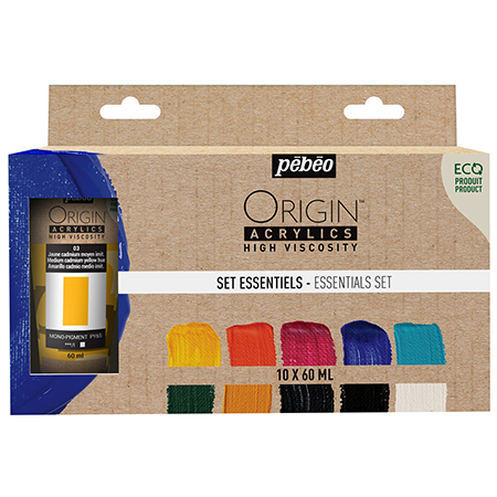 Pébéo Origin Acrylics High Viscosity - set de tubes 60ml d'acrylique fine