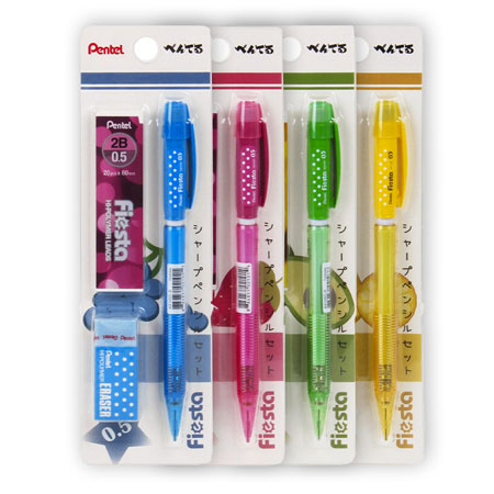 Pentel Fiesta Set - propelling pencil - eraser - case with 20 graphite leads - 0,5mm - HB