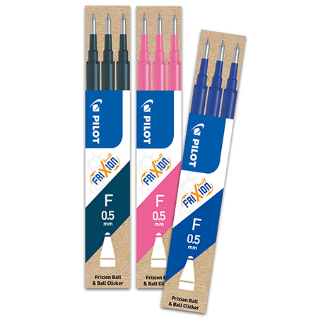 Pilot FriXion BLS-F5 - set de 3 recharges rollerball - pointe fine (0,5mm)