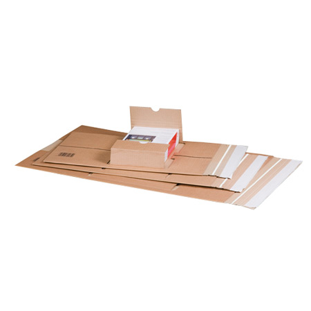 Raadhuis Paquet de 10 enveloppes - carton brun - fermeture autocollante