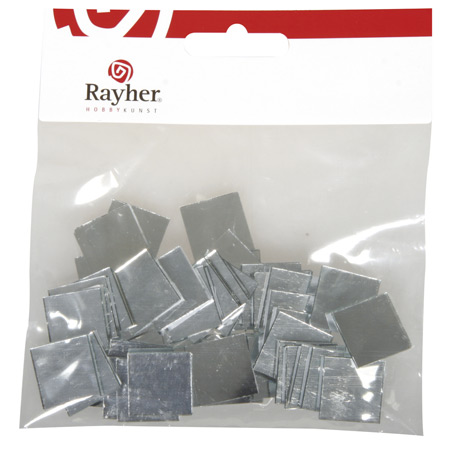 Rayher Bag of 50 square mirror mosaics - sticker - 2x2cm - silver