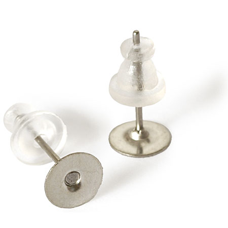 Rayher Ear studs - 6mm - silver