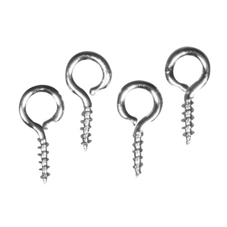 Rayher Bag of 10 screw eyes - platinum - 2mm diameter