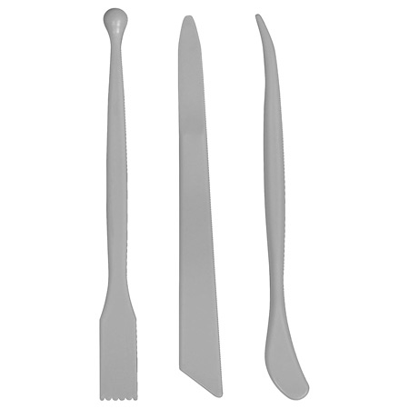 Rayher Set of modelling tools in plastic - 3 pieces - 6 different tips - 18cm