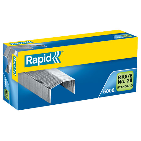 Rapid Standard - box of 5000 galvanised staples - RK8 (B8)