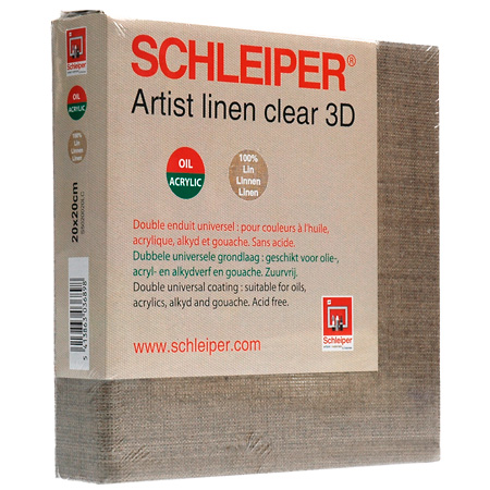 Schleiper Artist Linen Clear 3D - stretched canvas - 100% linen - universally primed - thickness 35mm