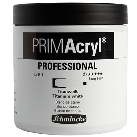 Schmincke PRIMAcryl Professional Heavy Body - acrylique extra-fine - pot 474ml - série 1 - blanc de titane