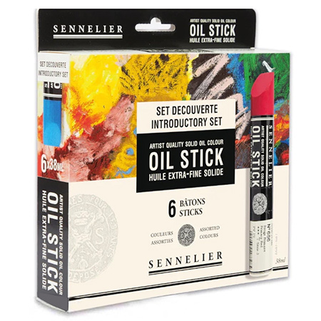 Sennelier Oil Stick - extra-fine oil colour - 20mm - 6 assorted oil ...