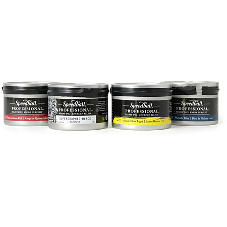 Speedball Professional Relief Ink - water-miscible oil-based printmaking ink  - 236ml jar - Schleiper - Complete online catalogue