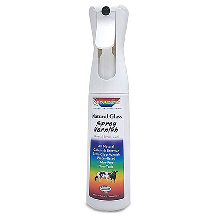 SpectraFix Natural Glass - varnish & painting medium - semi-gloss - 296ml refillable aerosol spray