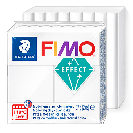 Staedtler Fimo Effect Translucent - polymer clay - 57g block - translucent white