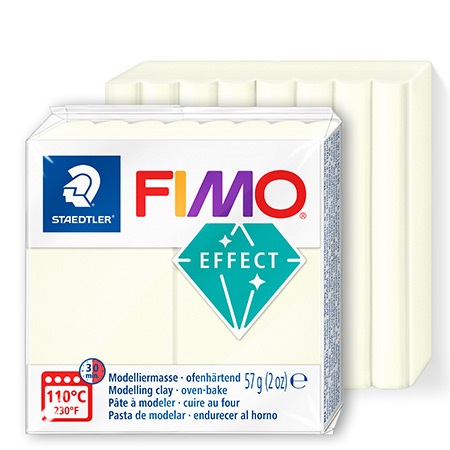 Staedtler Fimo Effect Neon - polymer clay - 57g block - neon white