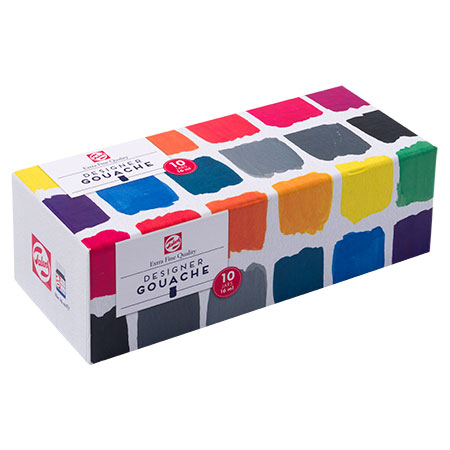 Talens Set de Designer gouache extra-fine - étui en carton - assortiment de flacons 16ml