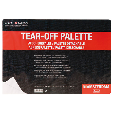 Talens Amsterdam - tear-off palette - 30 sheets pad 85g/m² - 35x50cm