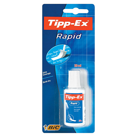 Tipp-Ex Rapid - correction fluid - 20ml bottle - blisterpack - Schleiper -  Complete online catalogue