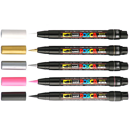 Uni-Ball stylo à pinceau Posca PCF-350, noir 
