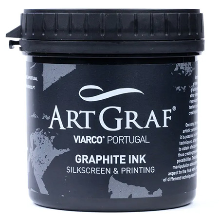 Viarco Artgraf - encre de serigraphie - effet graphite - pot 400g