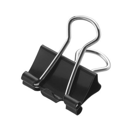 Westcott Pack of 12 foldback clips - black