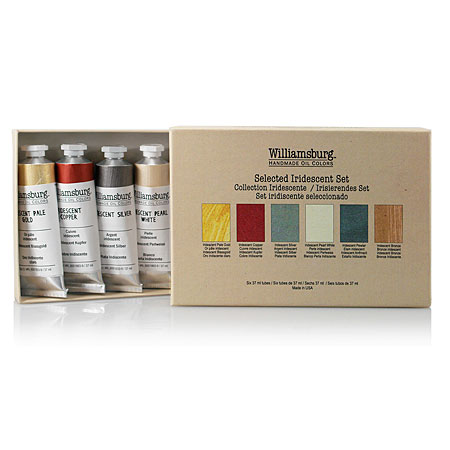 Williamsburg Selected Iridescent Color Set - set of 6x37ml tubes of artists' oil colour