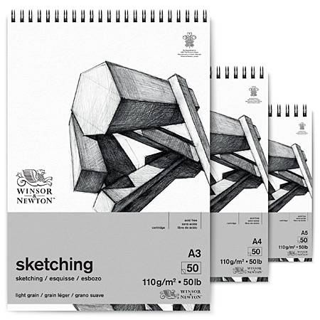 Winsor & Newton Sketching - bloc dessin spiralé - 50 feuilles 110g/m² -  Schleiper - Catalogue online complet