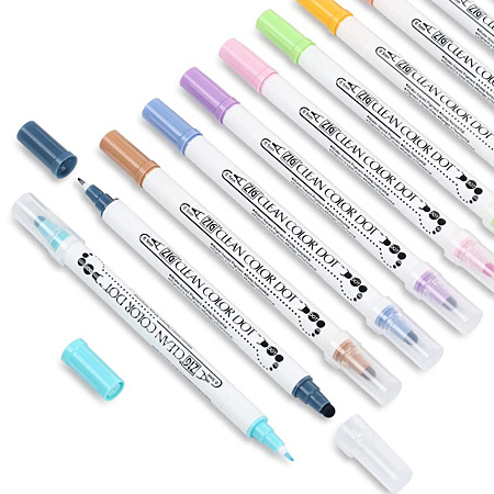  Kuretake ZIG Clean Color Dot Double-Sided Marker - Bluebonnet