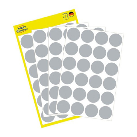 Avery Zweckform Pack of 96 round self-adhesive labels - 18mm - grey