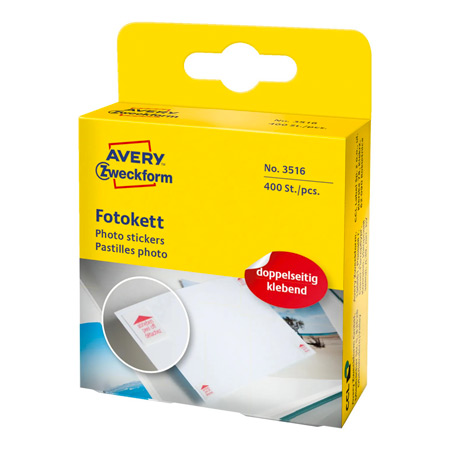 Avery Zweckform Box of 400 self-adhesive photo splits - 12x12mm