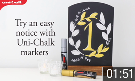 Uni Chalk Marker PWE-3M - marqueur craie liquide - pointe conique
